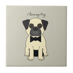 I Love My Pug Tile