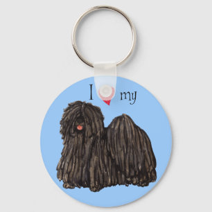 I Love my Puli Key Ring