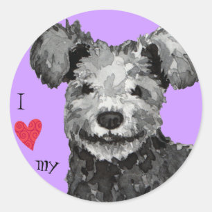 I Love my Pumi Classic Round Sticker