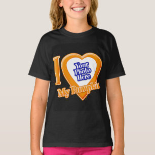 I Love My Pumpkin With Your Photo T-Shirt