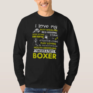 I Love My Puppy Boxer Butt Wiggling Funny Boxer Do T-Shirt