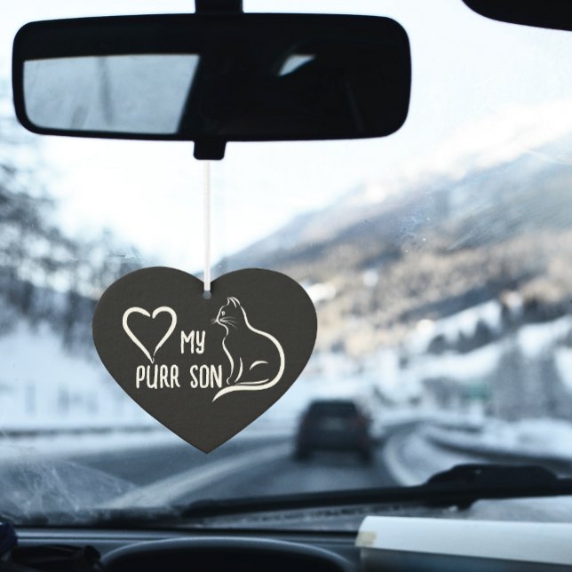 I Love My Purr Son Custom Colour Cat Lover Car Air Freshener (Creator Uploaded)