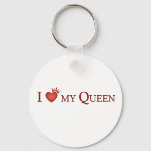 I Love My Queen Key Ring