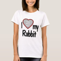 I Love My Rabbit - Cute Red Heart Shaped Photo