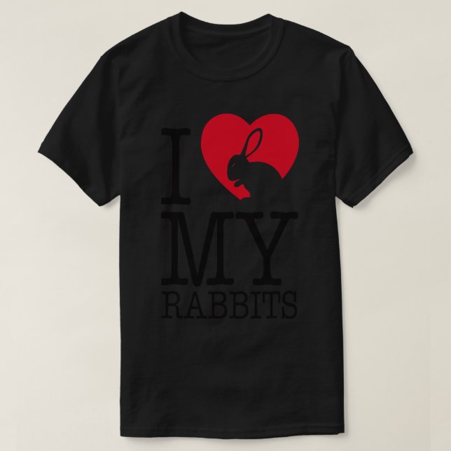 I love my rabbits T-Shirt (Design Front)
