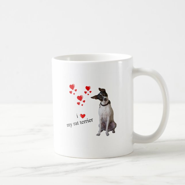 I Love my Rat Terrier Coffee Mug (Right)