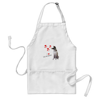 I Love my Rat Terrier Standard Apron