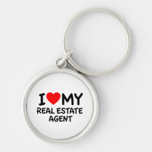 I Love My Real Estate Agent Key Ring