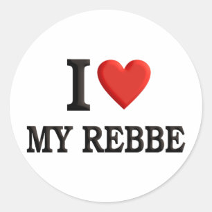 I love My Rebbe Classic Round Sticker