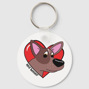 I Love my Red Heeler Keychain