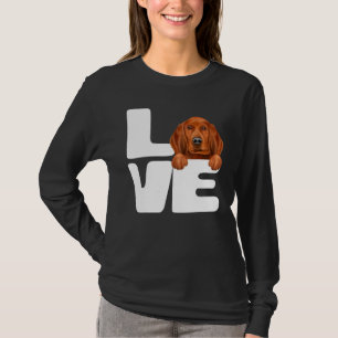 I Love My Redbone Coonhound Dog T-Shirt