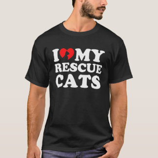 I Love My Rescue Cats T-Shirt