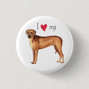 I Love my Rhodesian Ridgeback 3 Cm Round Badge