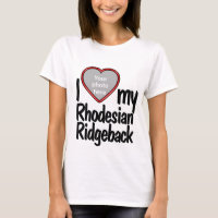 I Love My Rhodesian Ridgeback Red Heart Dog Photo