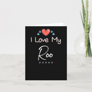I Love My Roo Cute Mothers Day Design Gift Card