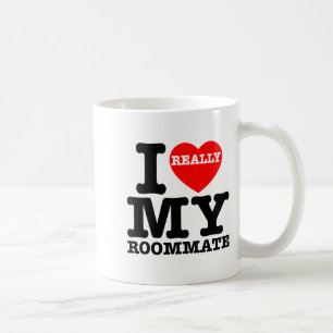 I Love My Roomate Heart Funny Party Gifts Valentin Coffee Mug