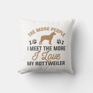 I Love My Rottweiler Cushion