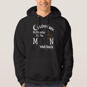 I Love My Rottweiler To The Moon And Back Christm Hoodie
