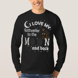 I Love My Rottweiler To The Moon And Back  Christm T-Shirt