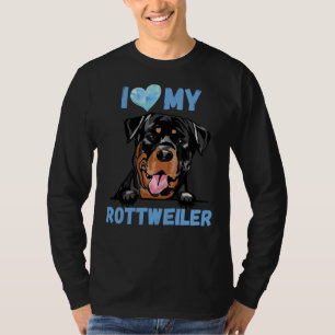I Love My Rottweiler Watercolor Original 11 T-Shirt