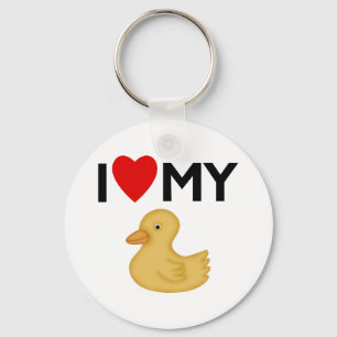 I Love My Rubber Ducky Key Ring