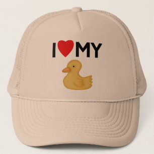 I Love My Rubber Ducky Trucker Hat