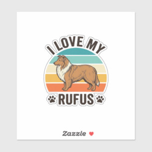 I Love My Rufus Vintage Dog Design_1