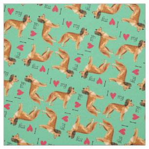 I Love my Russian Toy Fabric