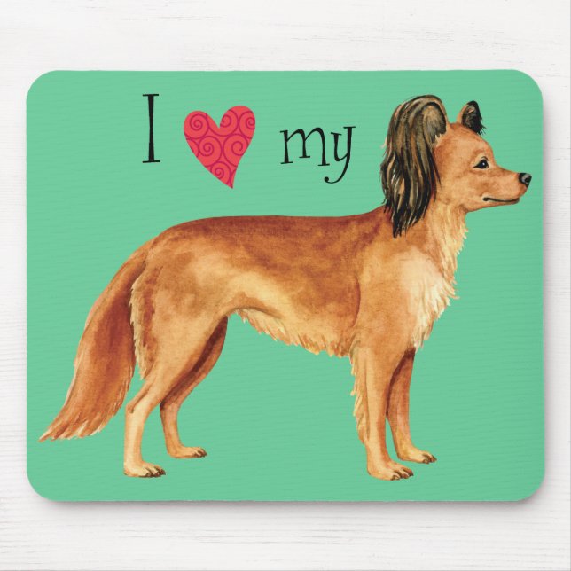 I Love my Russian Toy Mouse Pad (Front)