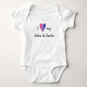 I Love My Saba and Savta Baby Bodysuit