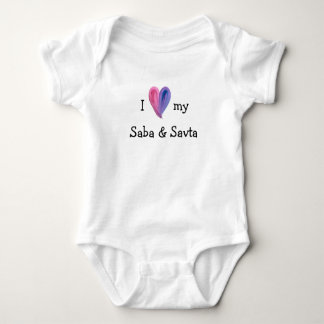 I Love My Saba and Savta Baby Bodysuit