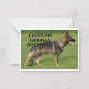 I love my sable german shepherd card
