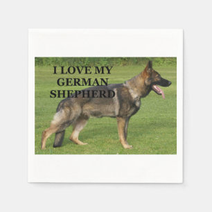 I love my sable german shepherd napkin