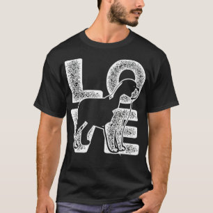 I Love My Saint Bernard Dog Lover Theme Design T-Shirt