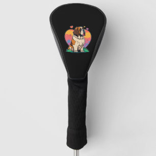 I Love My Saint St Bernard Dog Golf Head Cover