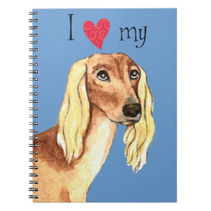 I Love my Saluki Spiral Notebook