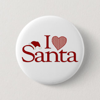 I Love My Santa 6 Cm Round Badge