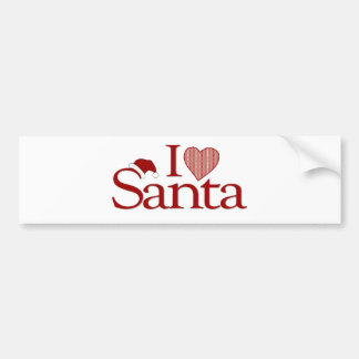 I Love My Santa Bumper Sticker