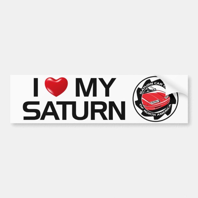 I Love My Saturn SCCNA Bumper Sticker (Front)
