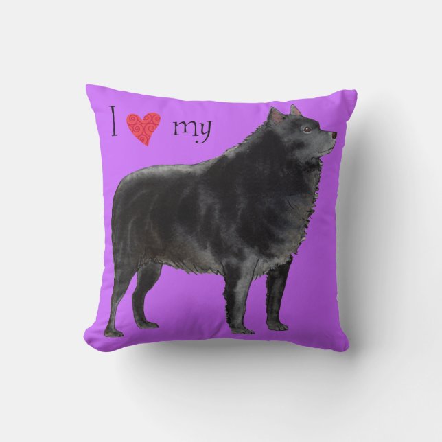 I Love my Schipperke Cushion (Front)