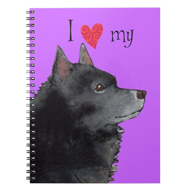 I Love my Schipperke Spiral Notebook (Front)