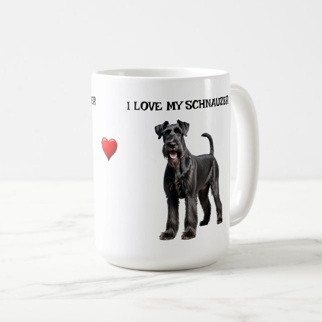 I Love My Schnauzer Coffee Mug (Front Right)