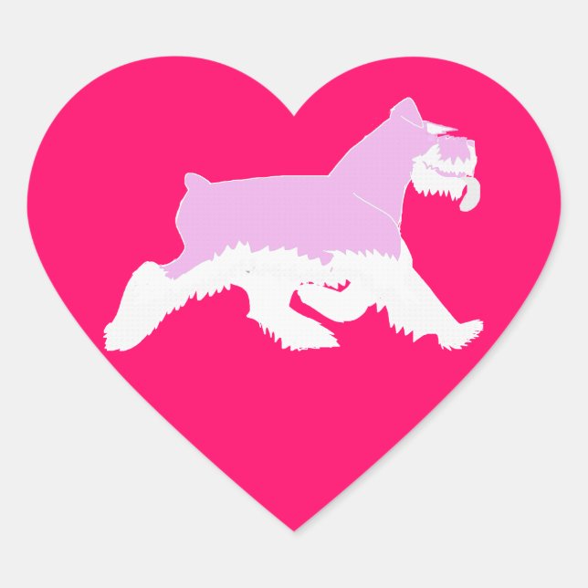I love my Schnauzer -Sticker Heart Sticker (Front)