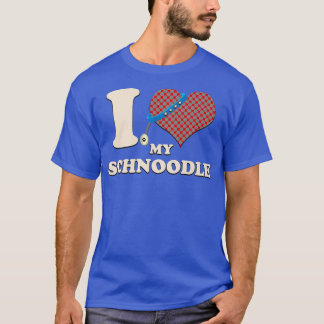 I Love My Schnoodle Heart Dog Owner T-Shirt