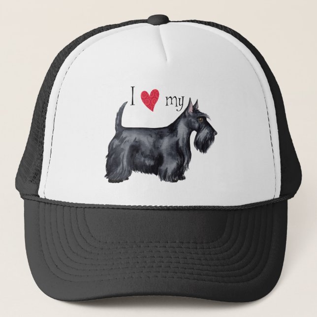I Love my Scottie Trucker Hat (Front)