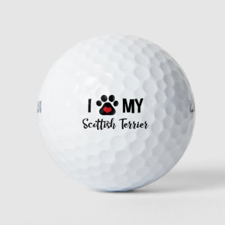 I Love my Scottish Terrier Golf Balls