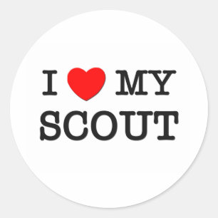 I Love My SCOUT Classic Round Sticker