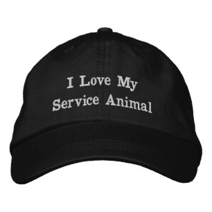 I love My Service Animal  Embroidered Hat