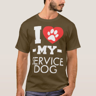 I Love My Service Dog T-Shirt