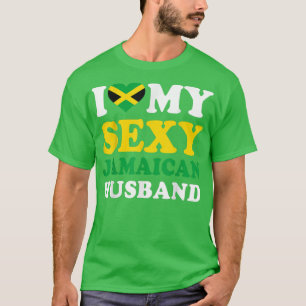 I love My Sey Jamaican Husband Jamaica Wife Gift T-Shirt